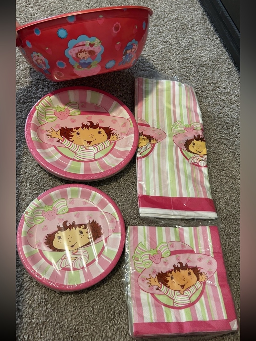 Vintage 2003 Strawberry Shortcake American Greetings Birthday Party Supplies Lot